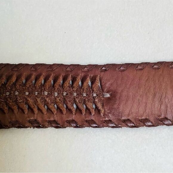 Linea Pelle Handmade Double Twist Woven Leather Brown Belt main image 7